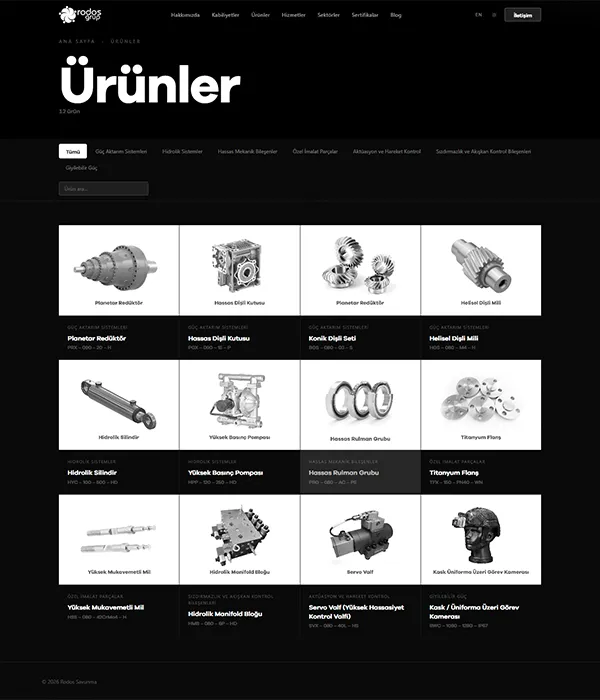 Savunma Sanayi - Ürünler dark