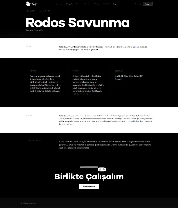 Savunma Sanayi - Hakkımızda