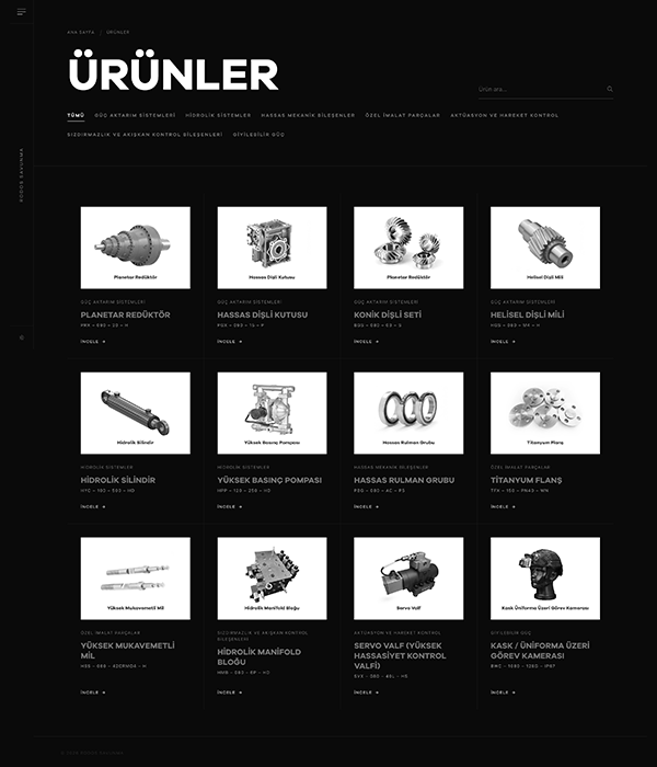 Savunma Sanayi - Ürünler dark