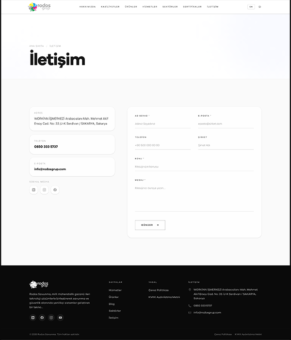 Savunma Sanayi - İletisim