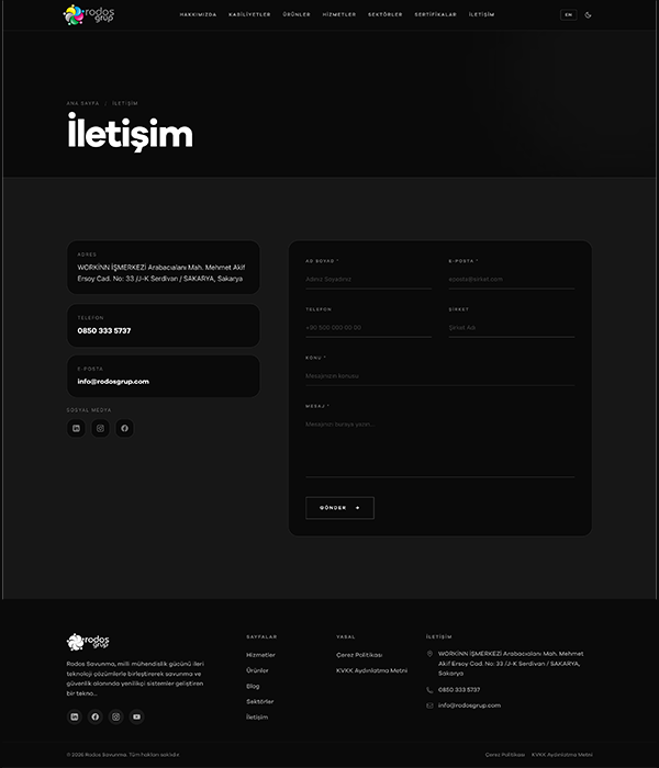 Savunma Sanayi - İletisim dark