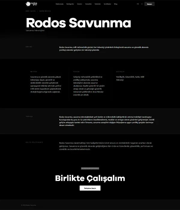 Savunma Sanayi - Hakkımızda dark