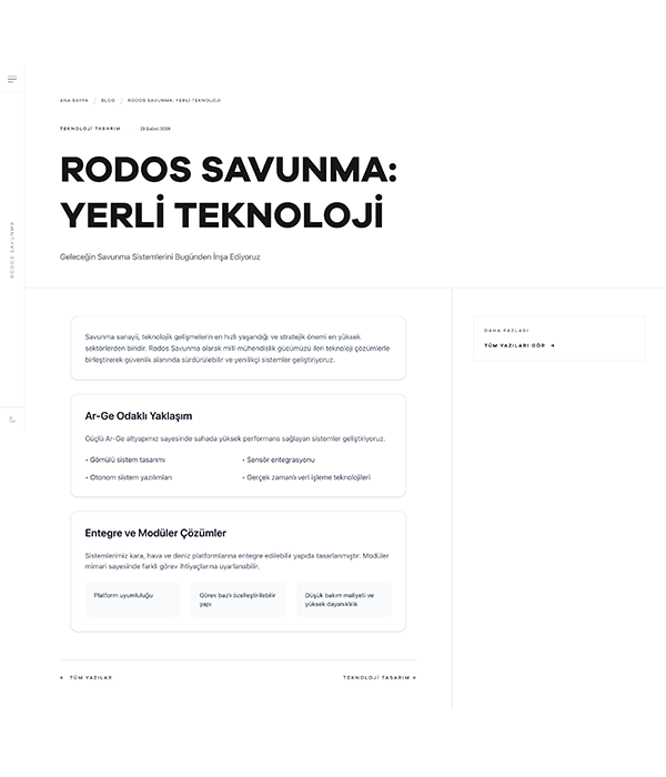 Savunma Sanayi - Blog İçerik