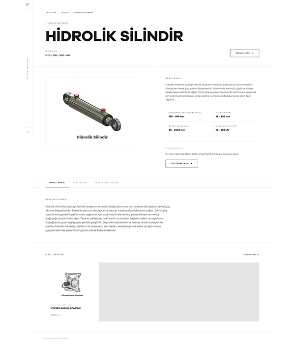 Savunma Sanayi - Ürün Detay