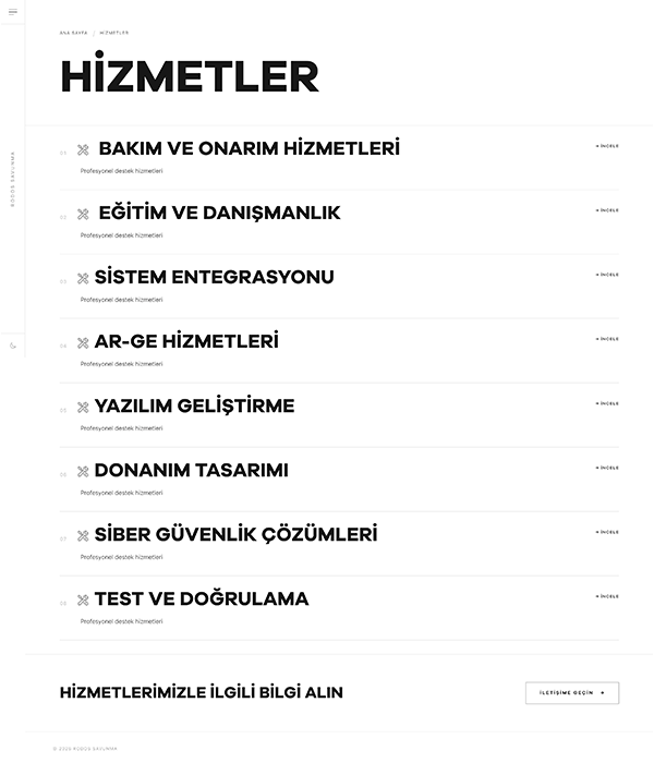 Savunma Sanayi - Hizmetler