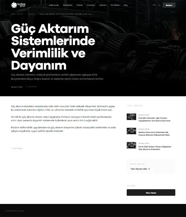 Savunma Sanayi - Blog İçerik